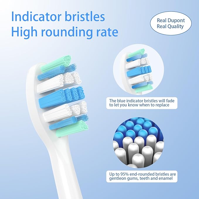 Replacement Toothbrush Heads for Philips Sonicare Replacement Heads, Electric Replacement Brush Head Compatible with Phillips Sonicare Electric Toothbrushes, 10 Pack