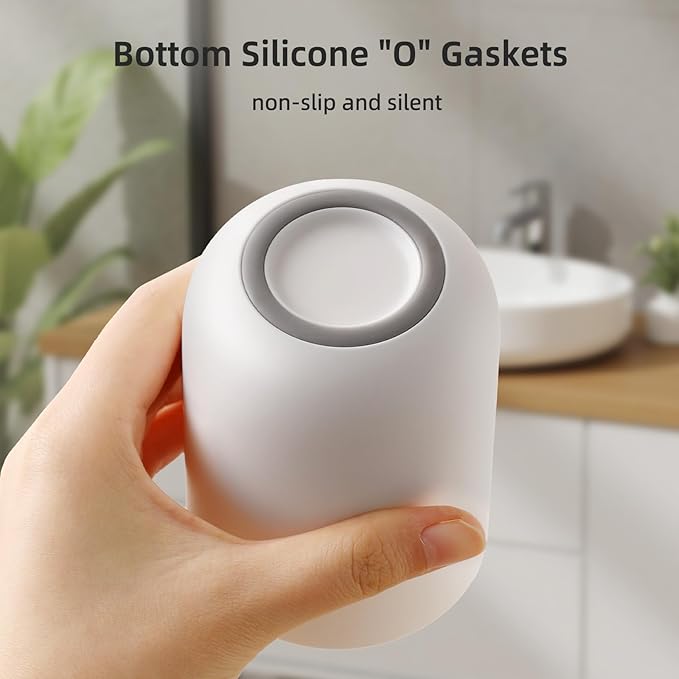 Toothbrush Cup 13oz Reusable Unbreakable Bathroom Tumbler 2 PCS, Easy to Clean Plastic Bathroom Cup Toothbrush Holders for Bathrooms Counter Organizer