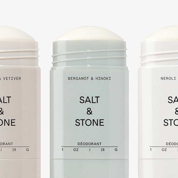 SALT & STONE Aluminum Free Deodorant | Extra Strength 48 Hour Protection for Women & Men | Made with Seaweed Extracts, Shea Butter & Prebiotics (Mini Deodorant Discovery Set)