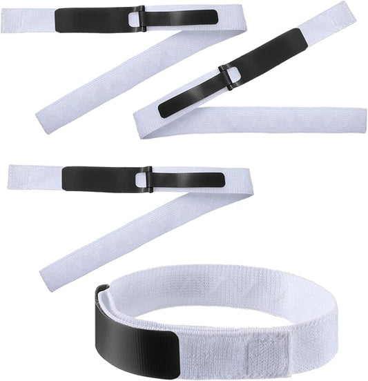 4 Pieces Catheter Supplies Foley Catheter Stabilization Device Holder Urinary Legband Leg Strap Tube Holder Anti Slip Anti Irritation Silicone Grip (Black)