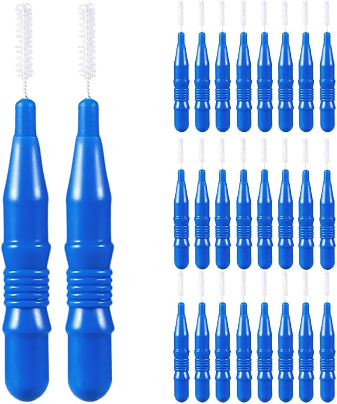 HOMSFOU 50 Pcs Care Tool Interdental Tooth Floss: Plastic Tooth Floss Toothpick 2. 5mm, Dental Head for Daily Oral Hygiene, Teeth Cleaning Tool & Oral Care Accessories for Home & Travel, Blue