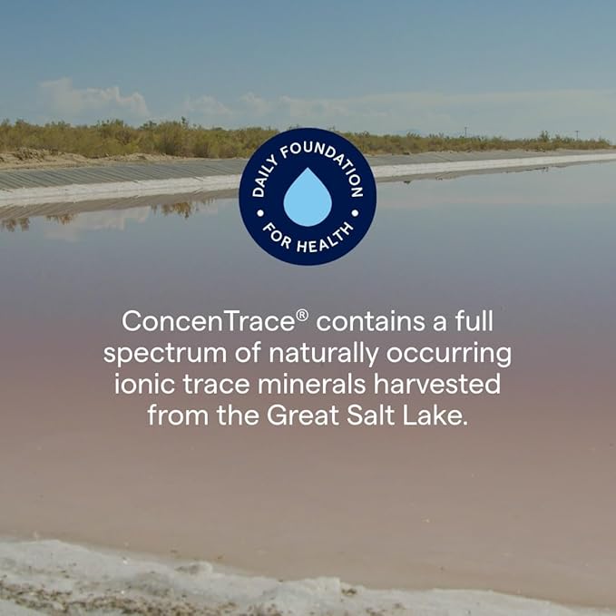 Trace Minerals ConcenTrace Trace Mineral Drops | Supports Energy, Digestion, Bone Health & Hydration, 70+ Ionic Trace Minerals w/ Magnesium, Chloride & Potassium | Keto, Vegan & Non-GMO | 288 Serving
