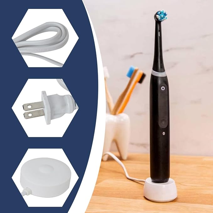 Upgrade Magnetic Charger Replacement for O RAL-B iO Series 7/8/9 Electric Toothbrush, Magnetic Charging Base Compatible for O -RAL-B Electric Toothbrush Series (White) by GruDawu