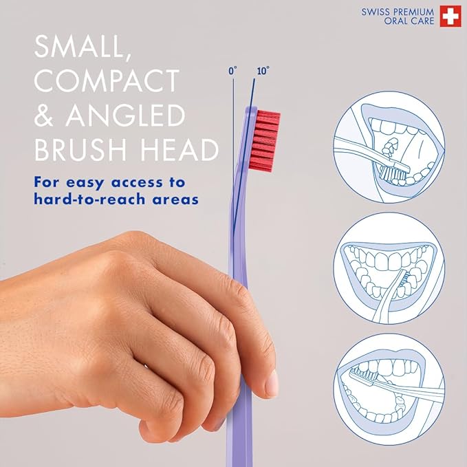Curaprox CS 3960 Super Soft Toothbrush– Adult Gum and Tooth Care | Super Soft Curen® Filaments for Gentle Cleaning | Assorted Colours, Single Pack