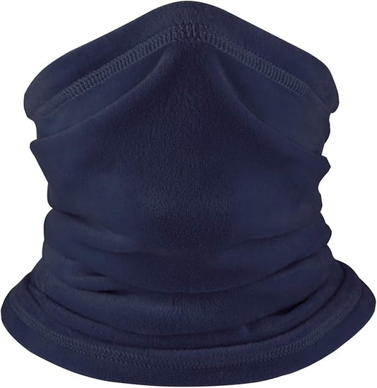 Polar Fleece Neck Warmer - Windproof Winter Neck Gaiter Cold Weather Face Mask For Men Women - 1 Pack