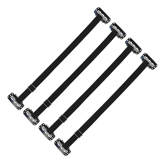 4 Pcs Facelift Bands with Clips Invisible Face Stretching Lifting Strap Adjustable Elastic Band Face Slimming Band (24cm Black Single Bands)