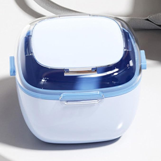 Retainer Holder Case - Denture Cleaning Cup For Mouth Guard | ABS PP Material With Strainer Basket Function, Portable Container Feature, For Dentures, Jewelry, Travel, Bathroom