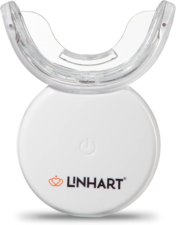 LINHART Teeth Whitening Kit with LED Light - Tooth Whitener Gel, Dental Whitening Gel Syringes with 35% Carbamide Peroxide and 16-Led Whitening Light - No Sensitivity, Whitens Teeth