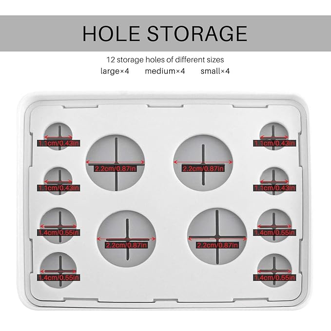 Make-Up Brush Holder,Brush Drying and Storage Box with Lid, Acrylic Makeup Brush Air Drying Rack Holder Cosmetic Brush Organizer, Waterproof Dustproof Container 12 Holes for Different Brush