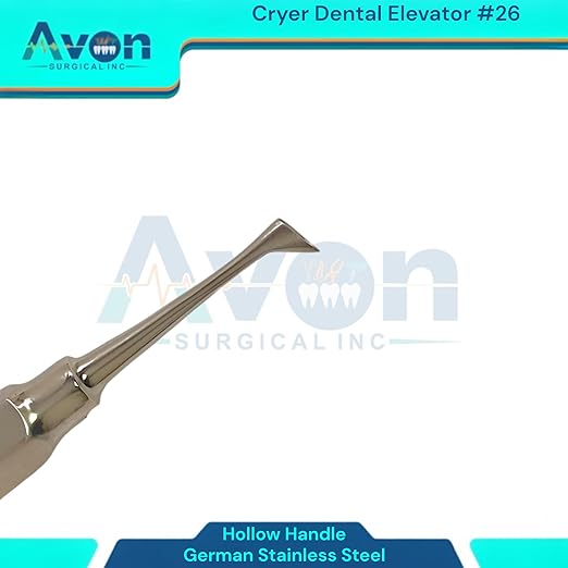 Root and Tooth Extraction Dental Cryer Elevator Pick, Sharp Angled Tip, Color-Coded Handle Ends | Autoclave-Safe German Stainless Steel Dental Instruments (2, #25+#26 Cryer - Set)