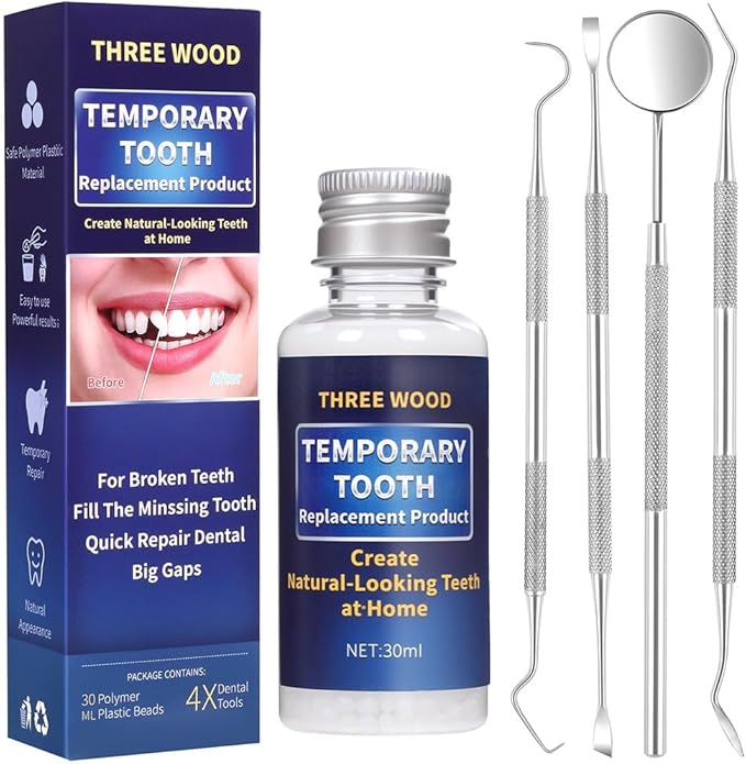 Temporary Tooth Provisional Kit - DIY Heat Beads for Missing or Broken Teeth, Dental Restoration & Replacement
