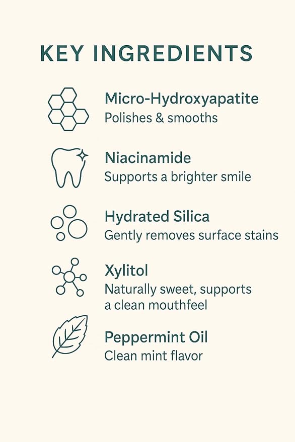 KLARI Niacinamide Whitening Toothpaste – Fluoride-Free with Micro Hydroxyapatite – Helps Brighten Your Smile – 4.23 oz