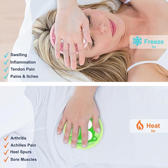 Gel Ice Pack for Injuries 2 Packs Cute Reusable Hot Cold Gel Packs for Fever Pain Relief Wisdom Teeth First Aid and Neck Head Arms Legs Knee Ankle