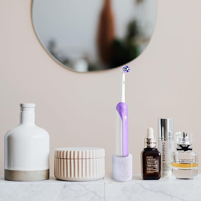 Diatomite Toothbrush Holder Stand with Strong Water Absorption Practical Drying Toothbrush Organizer for Bathroom Counter Absorbent Diatom Mud Material Suitable for Shower and