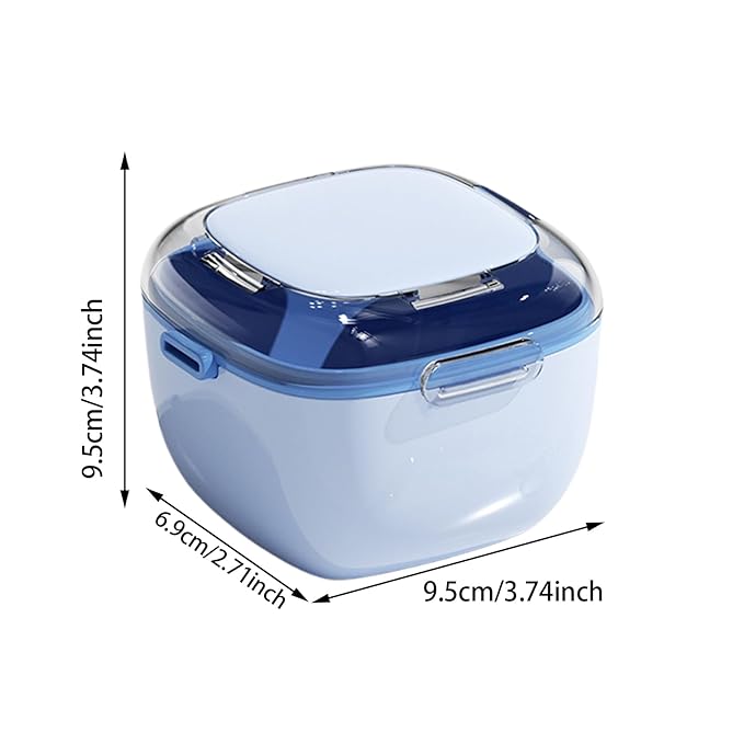 Denture Cleaning Case - False Teeth Container with Strainer Basket for Cleaning and Soaking | Portable Pp Storage Box That Keeps Dentures Secure Hygienic and Easy to Rinse