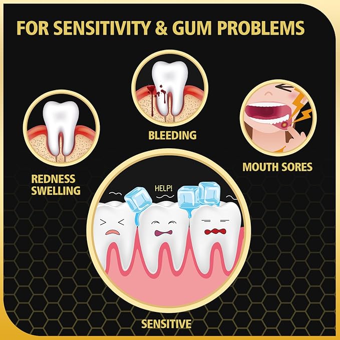 3PCS Bee Wasp Venom Toothpaste for Bleeding Gums,Gingivitis Treatment Repair,Sensitive Teeth,Mouth Sores,Plaque -150 MIN Breath Fresheners - 3.7 OZ(3 Pack)