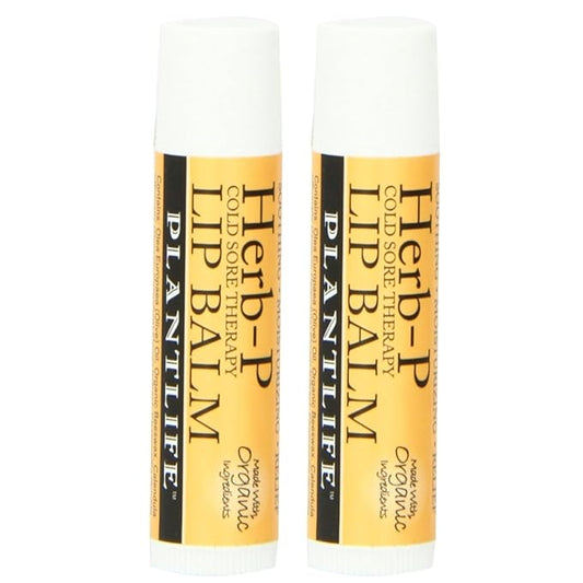 Plantlife Herb P Lip Balm 2 Pack - Organic Made with Beeswax, Calendula & Chamomile - Soothing Balm for Chapped Lips - Moisturize Lips & Works on Minor Cuts - Made in California