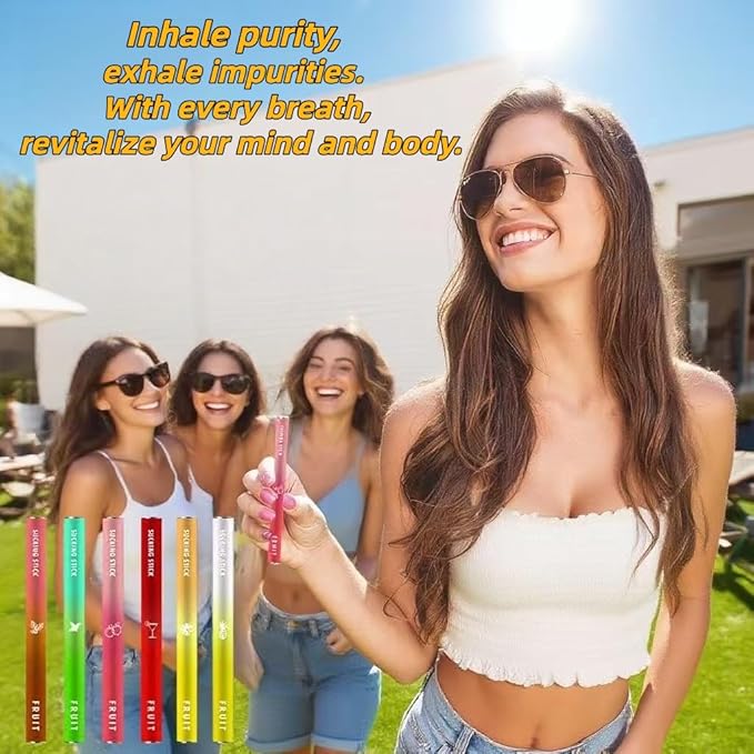 Natural Herbal Diffuser Pen, Non-Electric Anti-Aging Air Inhaler Set,Oral Fixation - Aromatherapy Scents for Relaxation & Focus Oral-Fixing Mint, Lemon, Craving Relief - 2 Pack