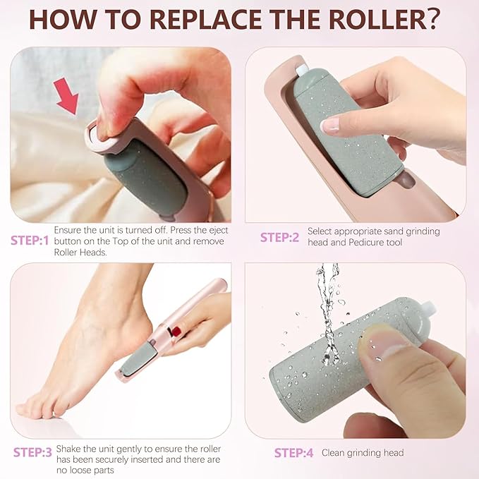9 Pack Pedicures Replacement Heads, Electric Foot Callus Remover Roller Refills Include 5 Extra Coarse & 4 Regular Coarse Heads Compatible with ZABOUL/haootadiy (9 Pack 02)