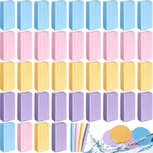 480 Count Compressed Facial Sponges Makeup Removal Round Face Wash Sponge Reusable for Cleansing Exfoliating PVA Spa Facial Pads for Women Esthetician Beauty Remover Supplies(Yellow,purple,blue,pink)