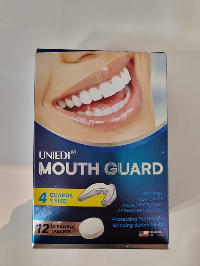 Mouth Guard for Grinding Teeth at Night: Moldable Sleeping Mouthguards for Clenching and Bruxism Protection - Nighttime Sleep Guards for Adults with 12 Cleaning Tablets