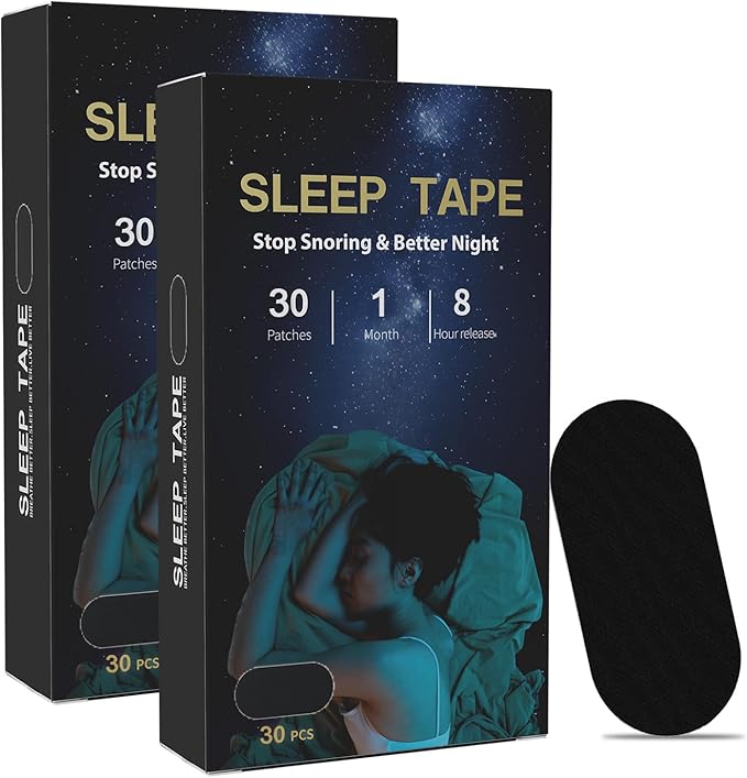 Mouth Tape for Sleeping Women 60 Pack Premium Gentle Black Tape
