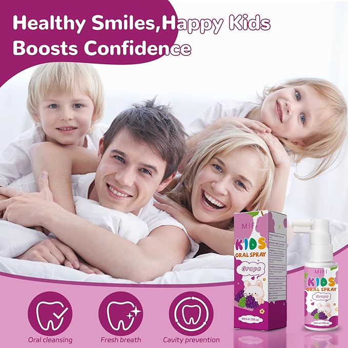 PEGO Kids Oral Spray - Fresh Breath for Children & Toddlers, Fruit-Flavored Oral Care Spray, Easy to Use, Perfect for Home & Travel for Baby's Daily Oral Care (1Pack, Grape)