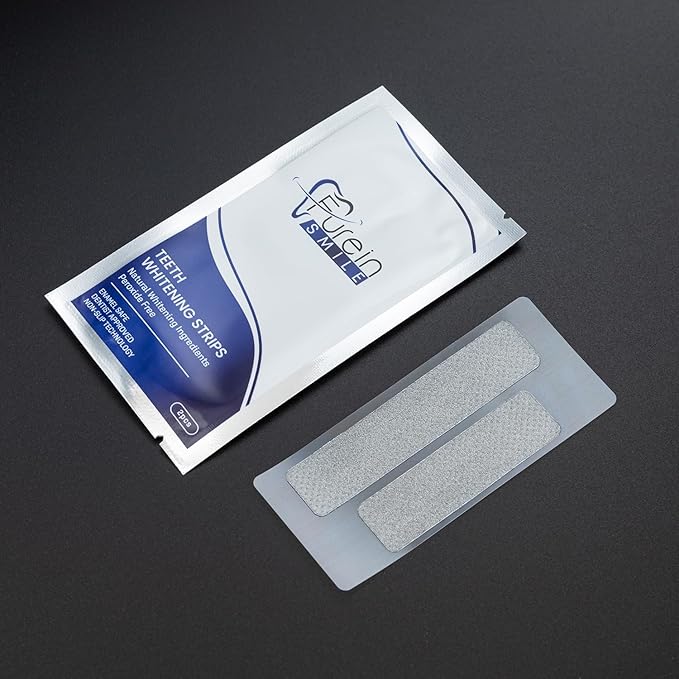 Teeth Whitening Strips, Mint Flavour Whitening Strips with Peroxide Free Formula -Gentle Dental Care & Fresh Breath - Pack of 42(21days Treatments)