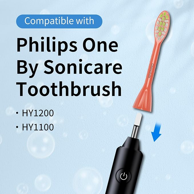 Replacement Toothbrush Heads Compatible with Philips One Sonicare Electric Toothbrush HY1200 HY1100, Tooth Brush Head Koi Red -10 Pack