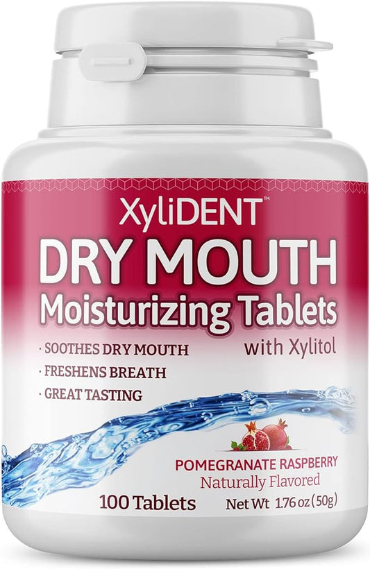 Nature's Stance XyliDENT Xylitol Tablets for Dry Mouth Relief - Stimulates Saliva, Freshens Breath, Reduces Acid Production, Fast Acting Extended Relief, 100 Count
