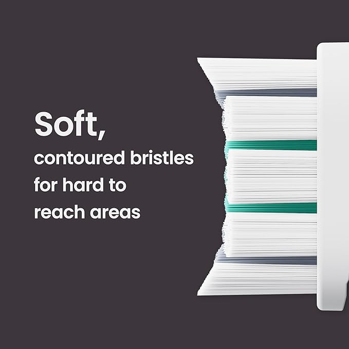 quip Ultra Brush Pod Refill Heads - 4 Pack - Verified quip Brush Head Refills for Sonic Electric Toothbrushes - Soft Bristles, Compact - Last 3 Months Each - White