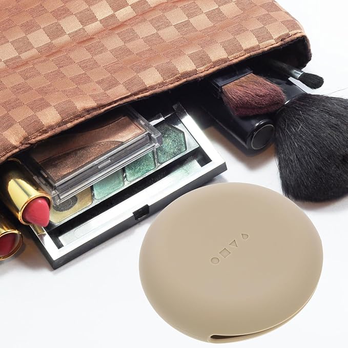 Beaupretty Makeup Puff Case Travel Silicone Powder Puff Holder Portable Makeup Sponge Container for Women Girls Coffee