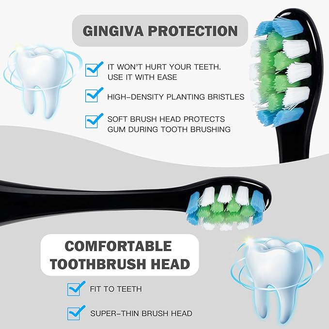 GTHUNDER Electric Rreplacement Toothbrush Heads Suitable for Oclean.with Hygienic Caps,Vacuum-Packed.Fits Adapted for All Oclean Models x pro Elite, X, X Pro,Flow,F1,Air 2-4Pcs(Pink)