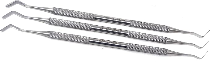 Set of 3 pcs Dental Heidmann Spatula Composite Plastic Filling Restorative Scalers Kit Instruments with Ergonomic Non Slip Handle