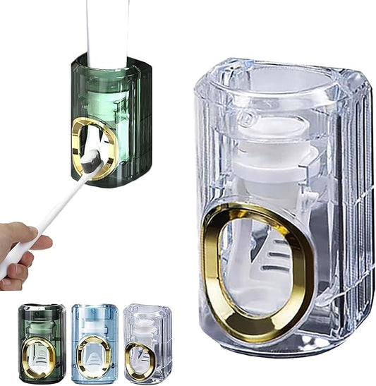 Light Luxury Toothpaste Squeezer, Automatic Toothpaste Squeezer, Toothpaste Dispenser, Household Wall Mounted Non-Punching Squeezer Toothbrush Holder Saves Toothpaste for Home (Color 03)