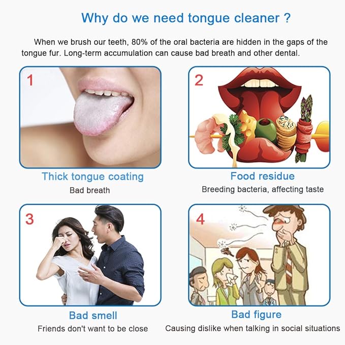New Version Tongue Scraper Cleaner for Adults & Kids, Medical Grade Metal Tongue Brushes Set for Fresh Breath Dental Eliminate Bad Breath in Seconds (Orange)