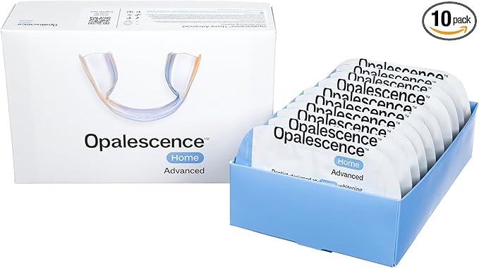 Opalescence GO Home Advanced Teeth Whitening Trays 10% (10 Treatments) Hydrogen Peroxide PF Whitening Prefilled Kit - Developed by Leaders in Professional Whitening - 5821-T