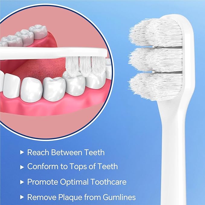 Ultra Soft Replacement Toothbrush Brush Heads Compatible for Sonicare Electric for Sensitive Teeth Gums Care(4 Pcs)