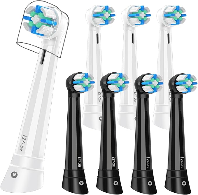Replacement Toothbrush Heads Compatible with Oral B iO Series 2/3/4/5/6/7/8/9/10 Electric Toothbrush,Round Brush Heads for Gentle Gum Care & Deep Cleaning
