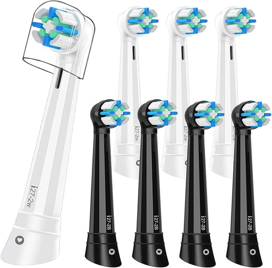 Replacement Toothbrush Heads Compatible with Oral B iO Series 2/3/4/5/6/7/8/9/10 Electric Toothbrush,Round Brush Heads for Gentle Gum Care & Deep Cleaning