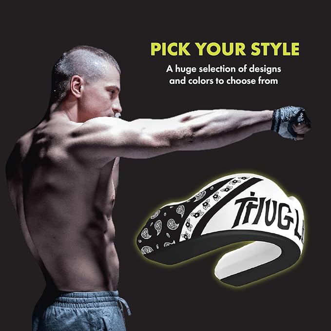 DAMAGE CONTROL Extreme Impact Mouth Guard – Sports Mouthguard for Boxing, MMA, BJJ, Hockey, Rugby, Lacrosse, & More – Mouthpiece for Teeth & Jaw Protection, for Youth & Adults (Adult, Thug Life)