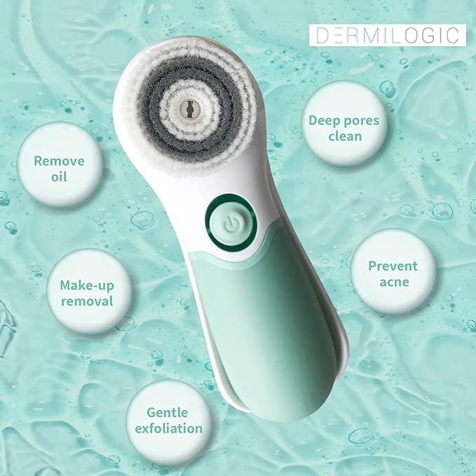 Daily Facial Brush Head Replacement, Soft Spinning Bristles for Gentle Cleansing, Compatible with Most Facial Cleansing Devices, Smooth, Radiant Skin Care Accessory