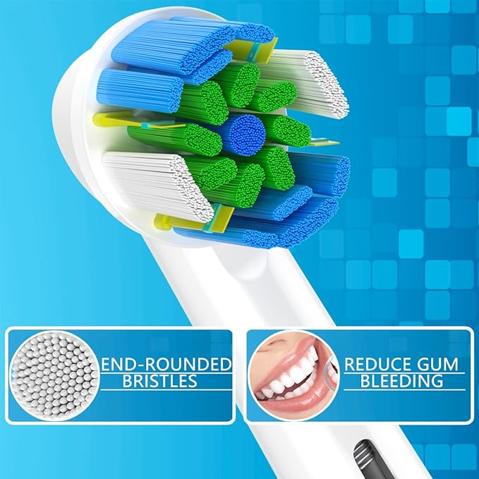 Replacement Heads Compatible with Oral B Braun Electric Toothbrush, Replacement Toothbrush Heads Fit for Oral-b Pro 1000/7500/3000/7000/8000/500, 16 Packs (White)