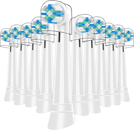 10 Pack IO Replacement Heads Compatible with Oral b IO 2/3/4/5/6/7/8/9/10 Series Electric Toothbrush, Brush Heads Refills Compatible with Oral B IO for Teeth Clean (White)