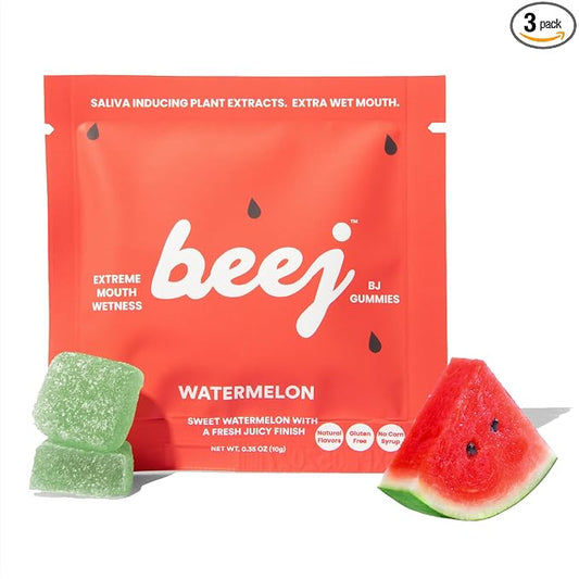 BJ Gummies, Candy For an Extra Wet Mouth.(3 pack) (Watermelon)
