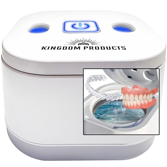 New Ultrasonic Retainer Cleaner with a Larger 200ML Pod, 45kHz Retainer Cleaner Machine for Dentures, Night Guard Cleaner, Mouth Guard Cleaner, Denture Cleaner, Aligner Cleaner
