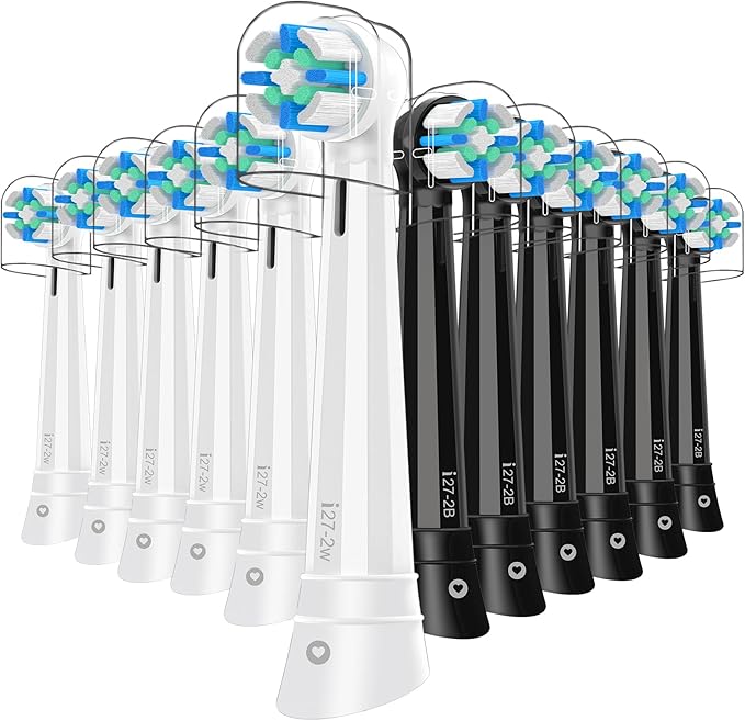 12pcs iO Replacement Heads Compatible with Oral B iO,iO Series Electric Toothbrush Heads Compatible with Oral B iO 2/3/4/5/6/7/8/9/10,Medium Bristles for Effective Plaque Removal