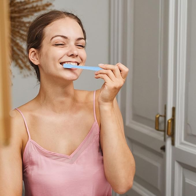 EXAOMBLE Wheat Straw Handle Toothbrush 12Pcs Soft Bristle Manual Toothbrushes Bulk Set for Home and Travel Oral Care Comfortable Grip for Adults