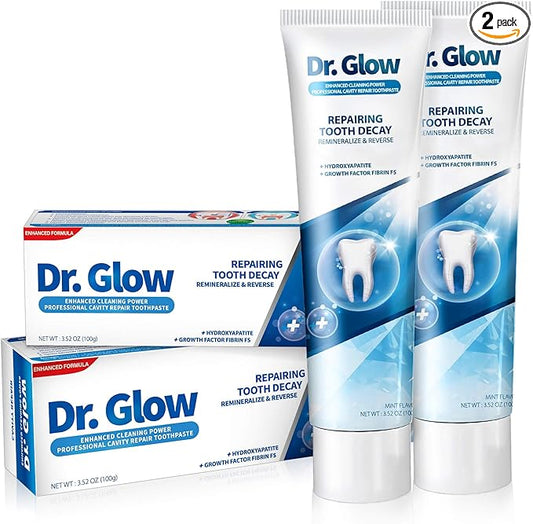 Adult Cavity Repair Toothpaste, Cavity Reversing Hydroxyapatite Toothpaste, Cavity Filler for Tooth Remineralization, Tooth Decay Treatment Repair, Enamel Repair Cavity Remover, 3.52oz X 2
