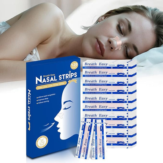 Performance Nose Strips for Breathing (120 Count) – Wide Body, Extra-Strength Nasal Strips for Snoring Relief & Athletic Endurance – Oil & Sweat Proof, Universal Fit